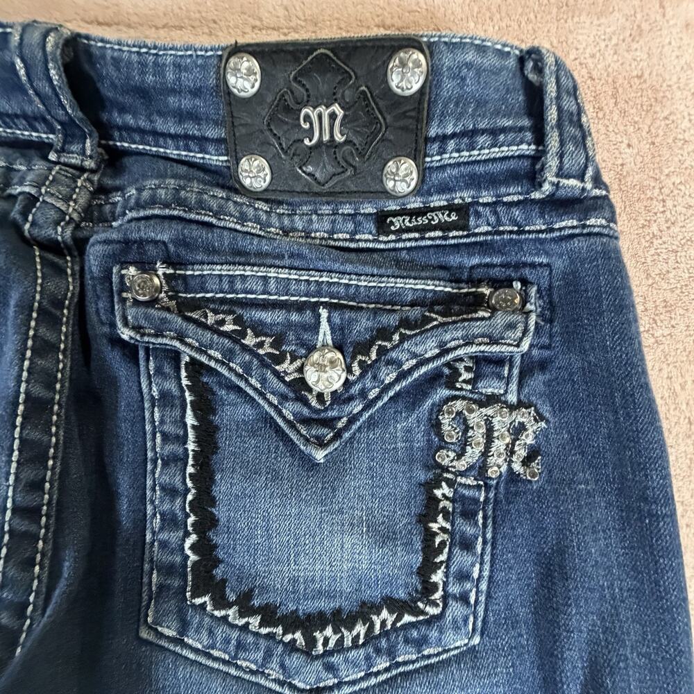 Miss Me Women 30x31 Easy Boot Jeans Buckle Stretch Denim Y2K - Picture 2 of 10